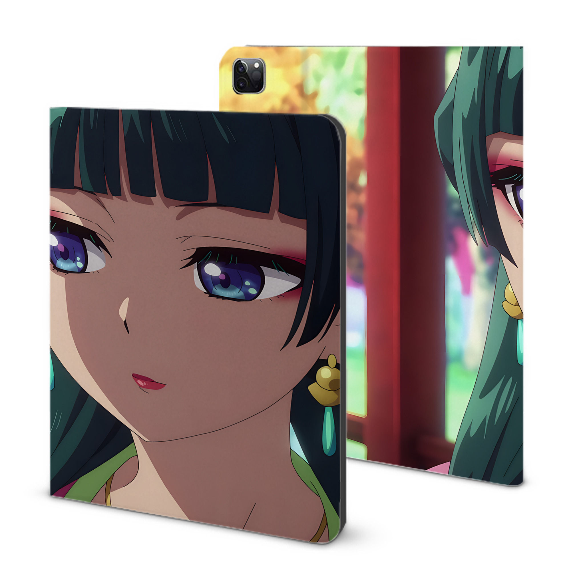（画像用） 薬屋のひとりごと The Apothecary Diaries IPad ケース ブック型 PUレザー TPU 耐衝撃 軽量 薄型 ペン収納なし 全面保護 IPad 各モデル対応